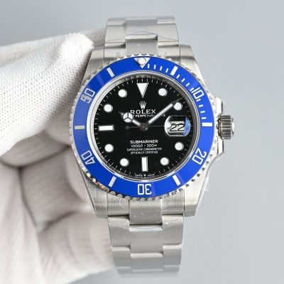 Rolex Submariner 41mm 3235 Movement 904L Steel Blue Bezel Watch